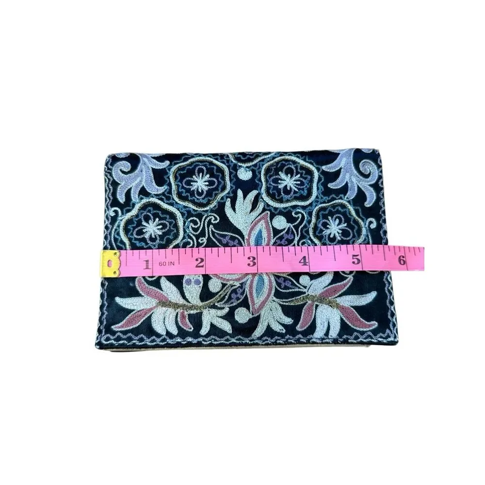 1930s French Tapestry Pocketbook Wallet Clutch